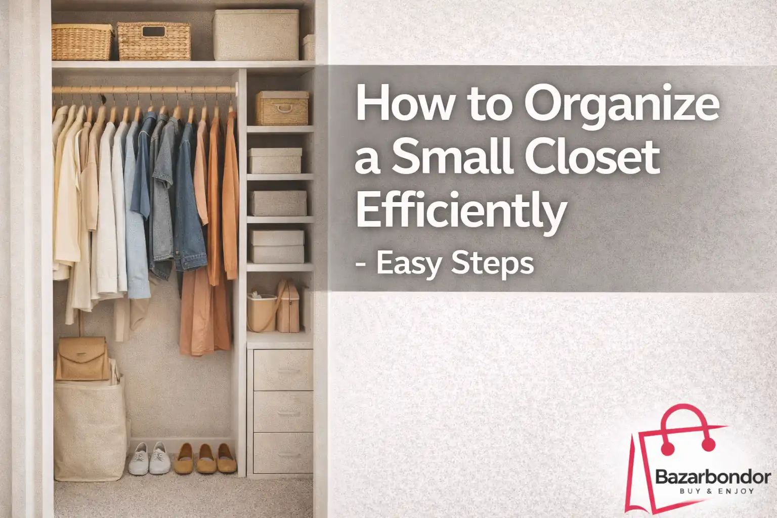 How to Organize a Small Closet Efficiently-Easy Steps