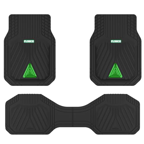Neon Green And Mat Black Jeep Floor Mats
