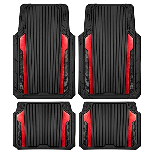 Red And Black Jeep Wrangler Floor Mats