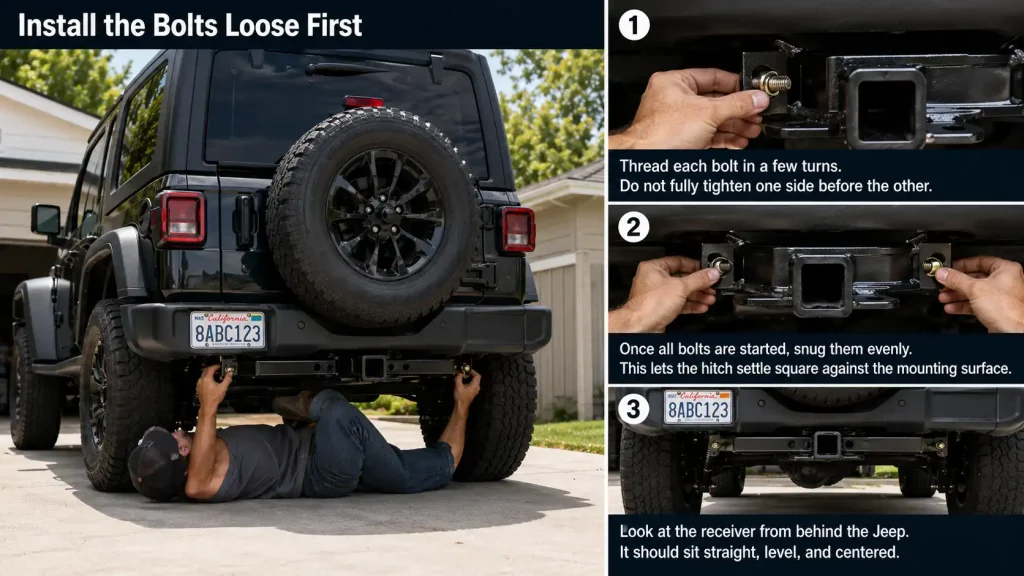 Installing a hitch on a Jeep

