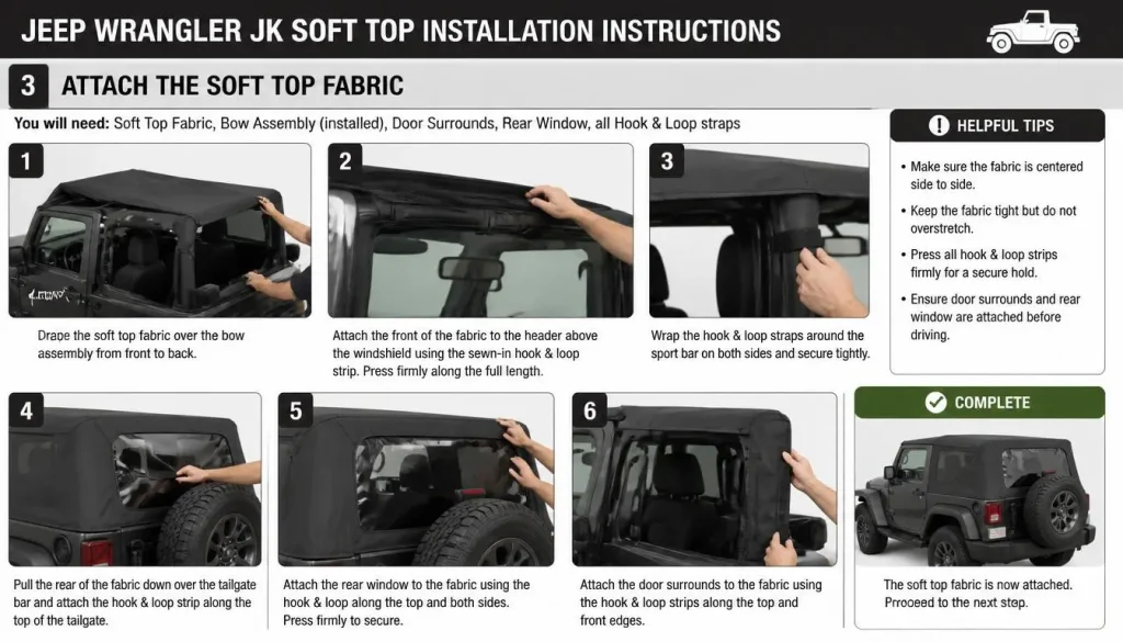 Attach the Soft Top Fabric