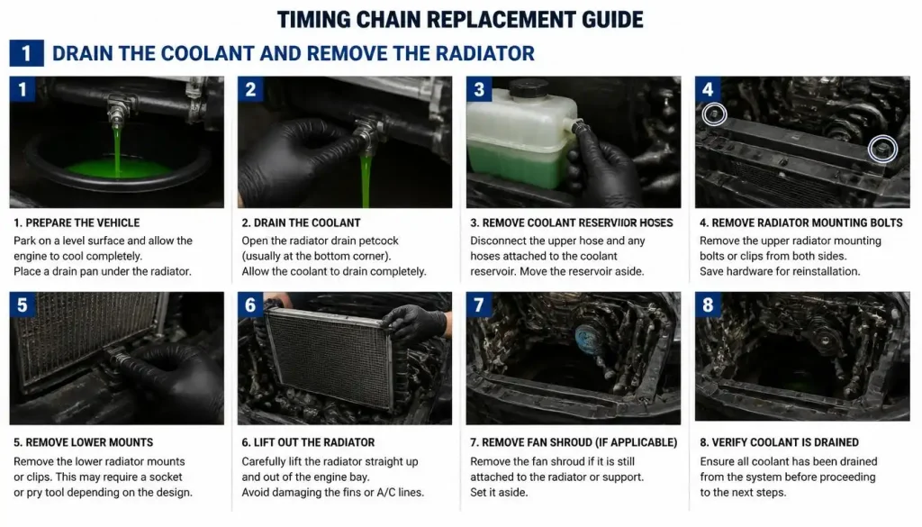 Drain the Coolant and Remove the Radiator