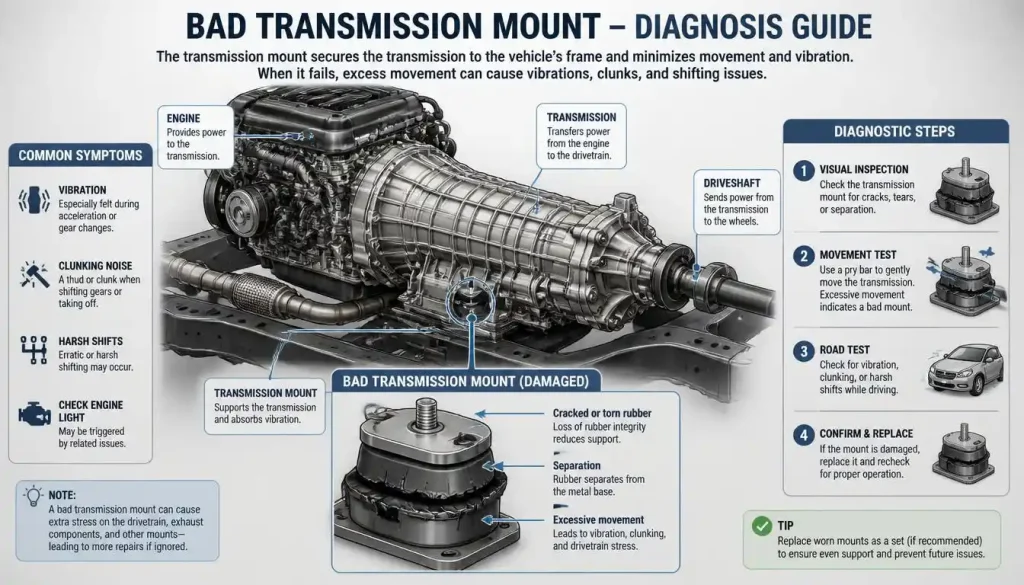 How to Diagnose a Bad Transmission Mount