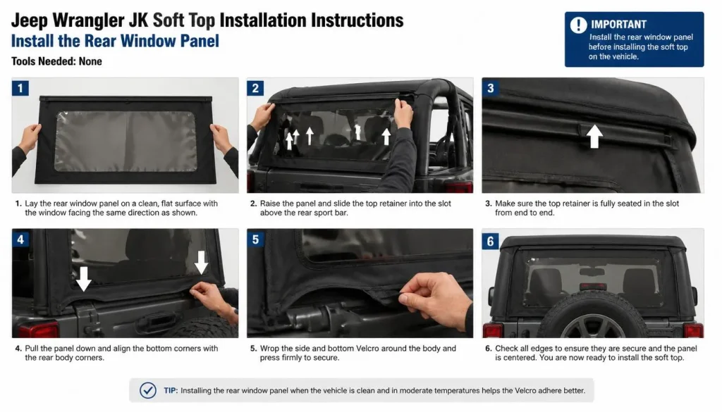 Install the Rear Window Panel