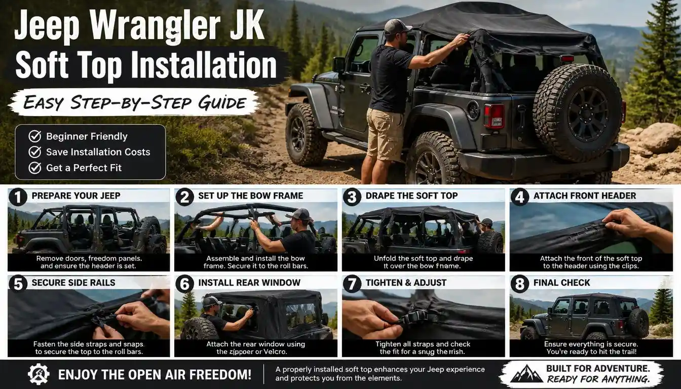 Jeep Wrangler JK Soft Top Installation Instructions Easy Step By Step Guide