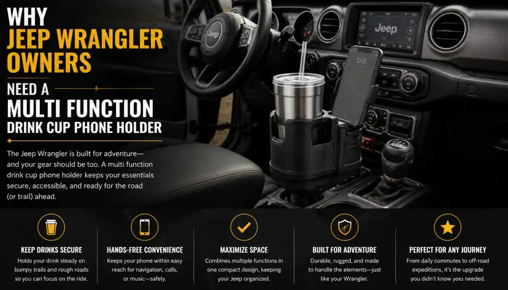 Why Jeep Wrangler Owners Need a Multi Function Drink Cup Phone Holder