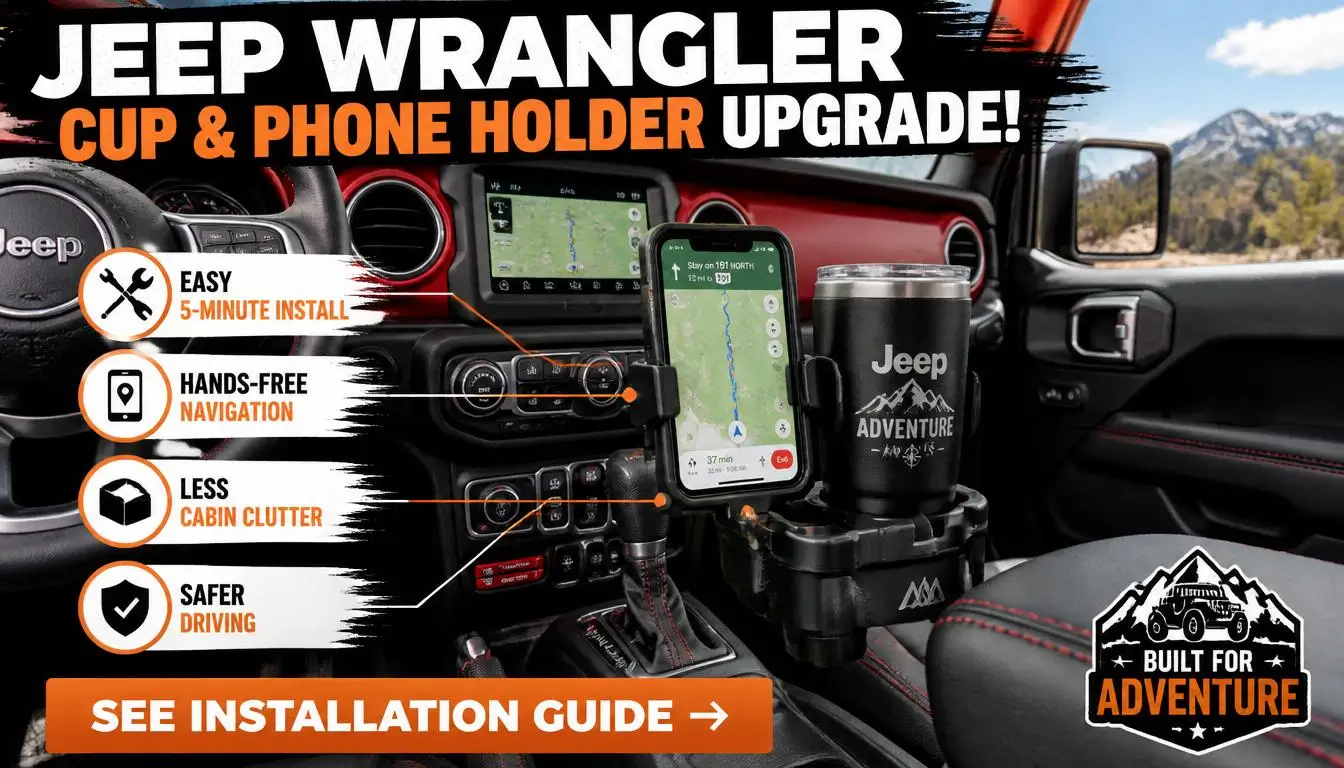 eep Wrangler Multi Function Drink Cup Phone Holder Install
