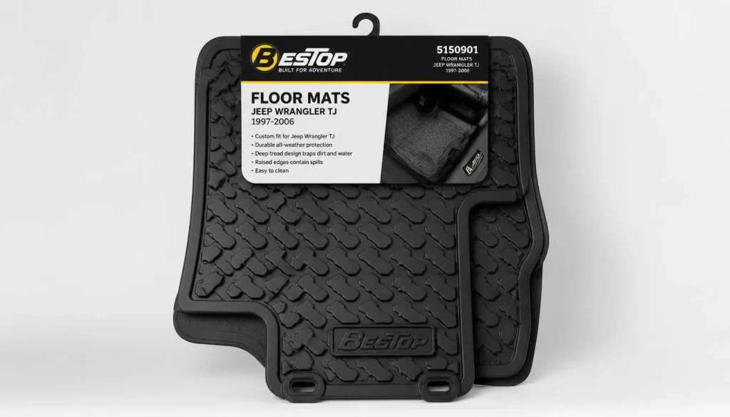 Bestop 5150901 Floor Mats for Jeep Wrangler TJ 1997–2006