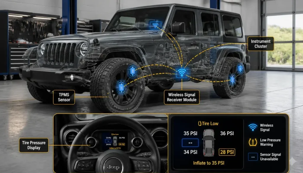 How the Jeep Wrangler Tire Pressure Monitoring System Works