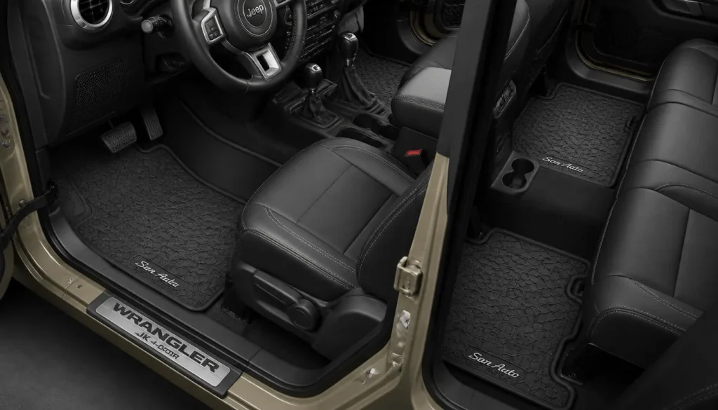 San Auto Floor Mats for Jeep Wrangler JK 4-Door