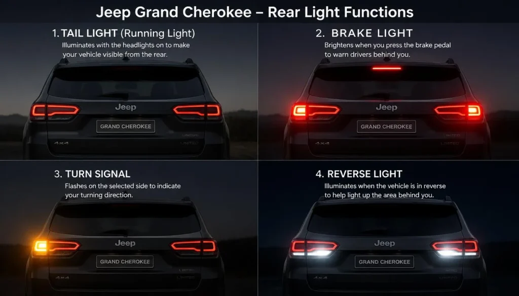 Tail Light vs Brake Light vs Turn Signal vs Reverse Light