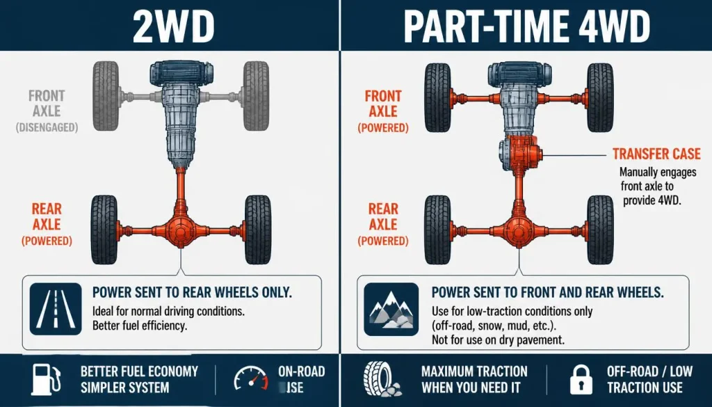 2WD vs Part-Time 4WD
