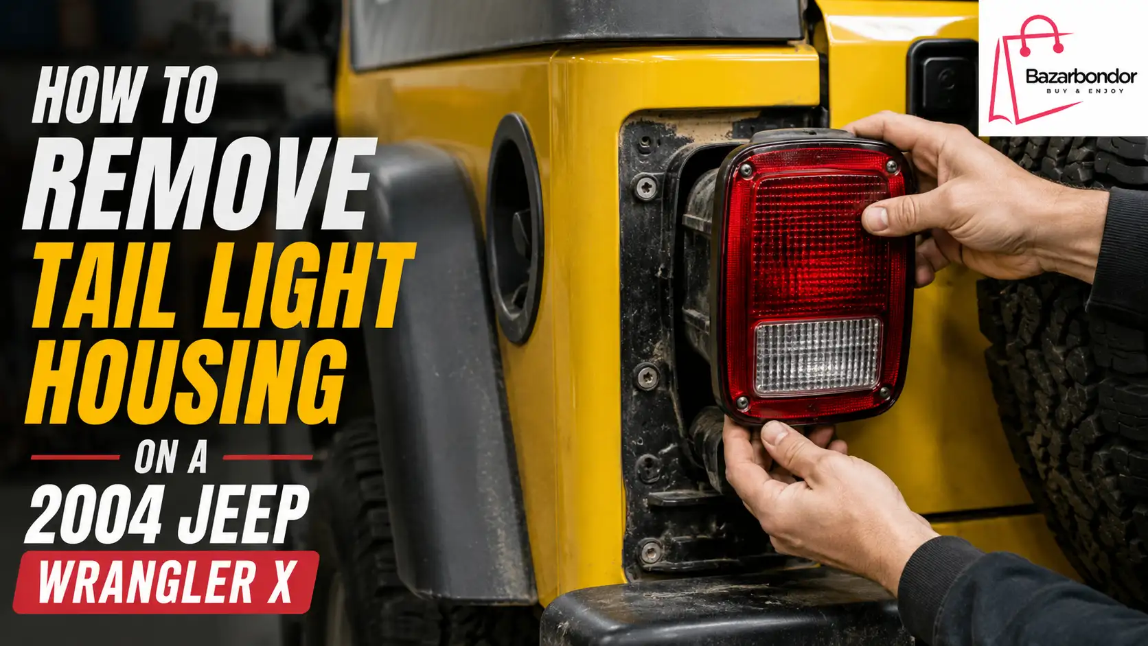 How to Remove Tail Light Housing on a 2004 Jeep Wrangler X