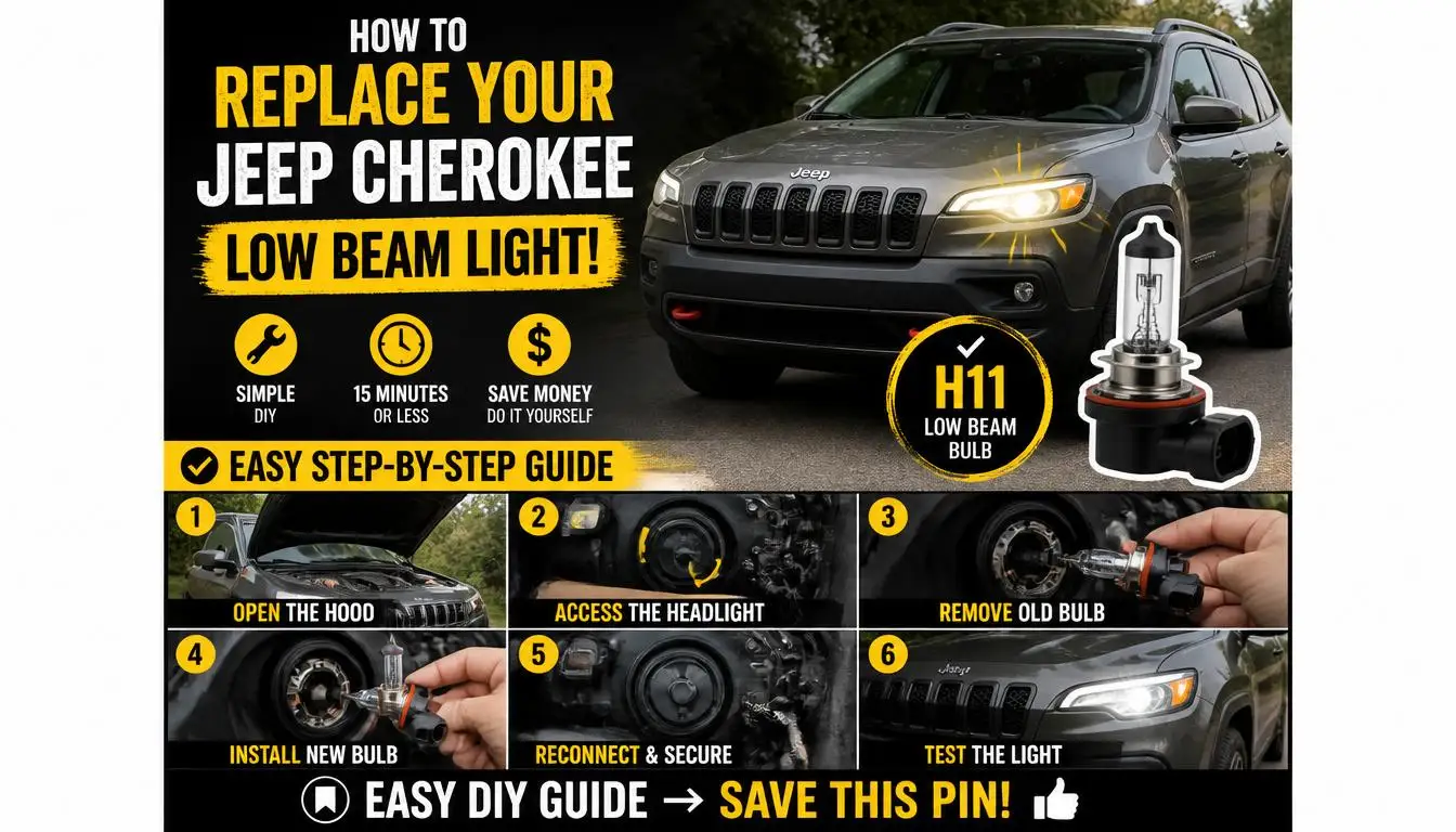 How to Replace Low Bean Light on Jeep Cherokee