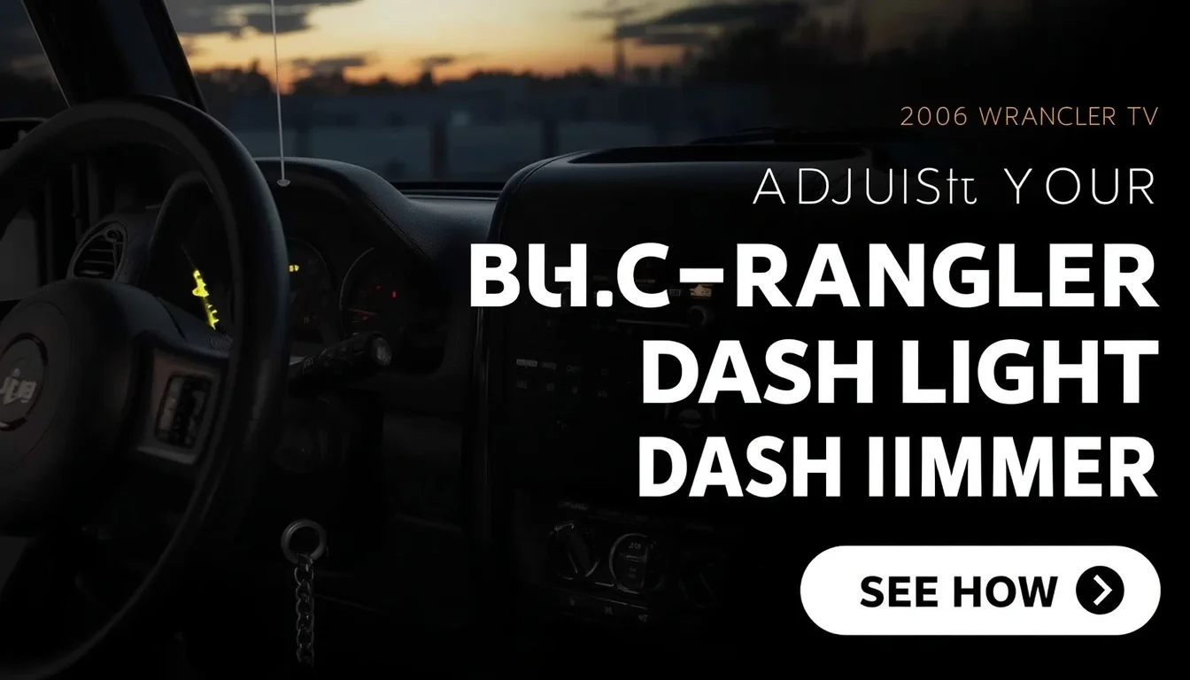 Jeep Wrangler Dash Light Dimmer