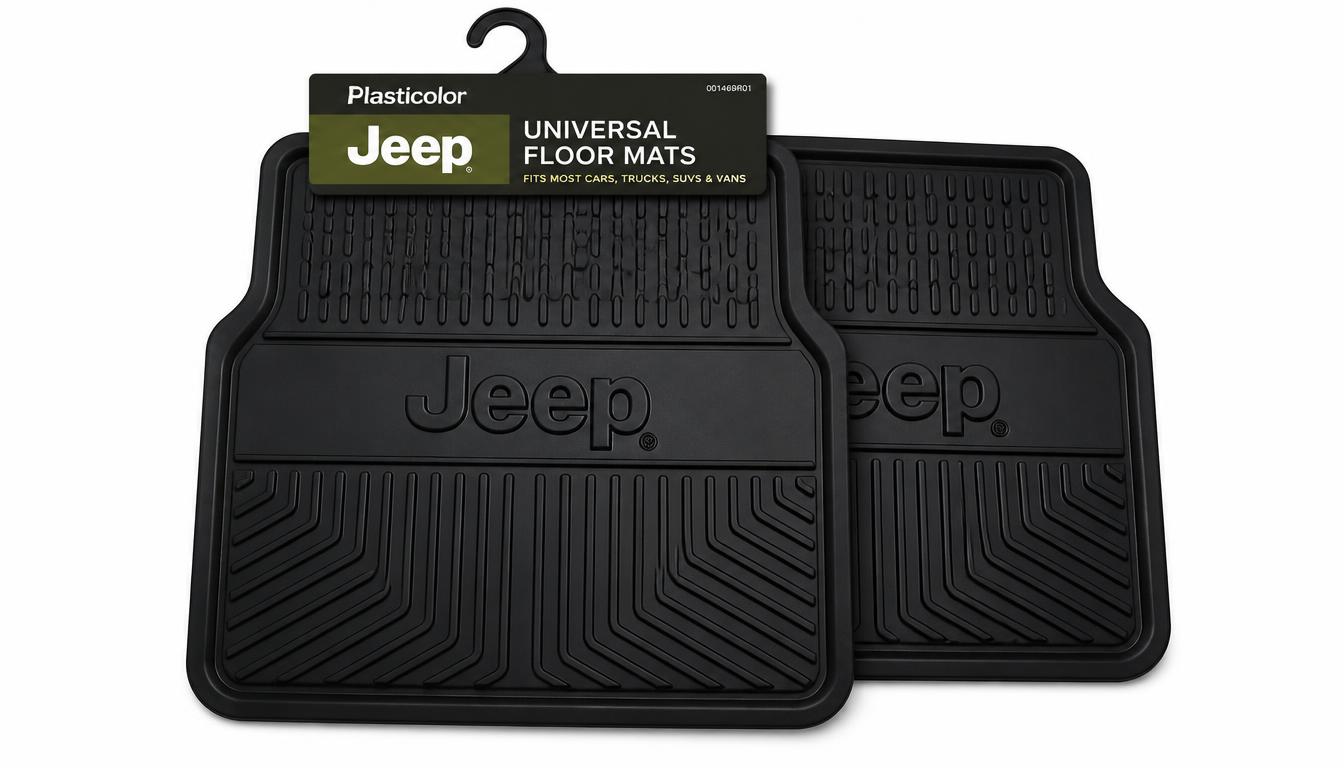 Plasticolor 001469R01 Jeep Black Universal Floor Mats