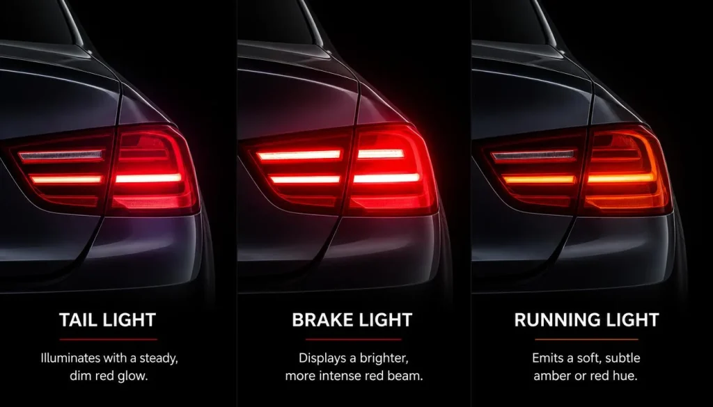 Tail Light vs Brake Light vs Running Light