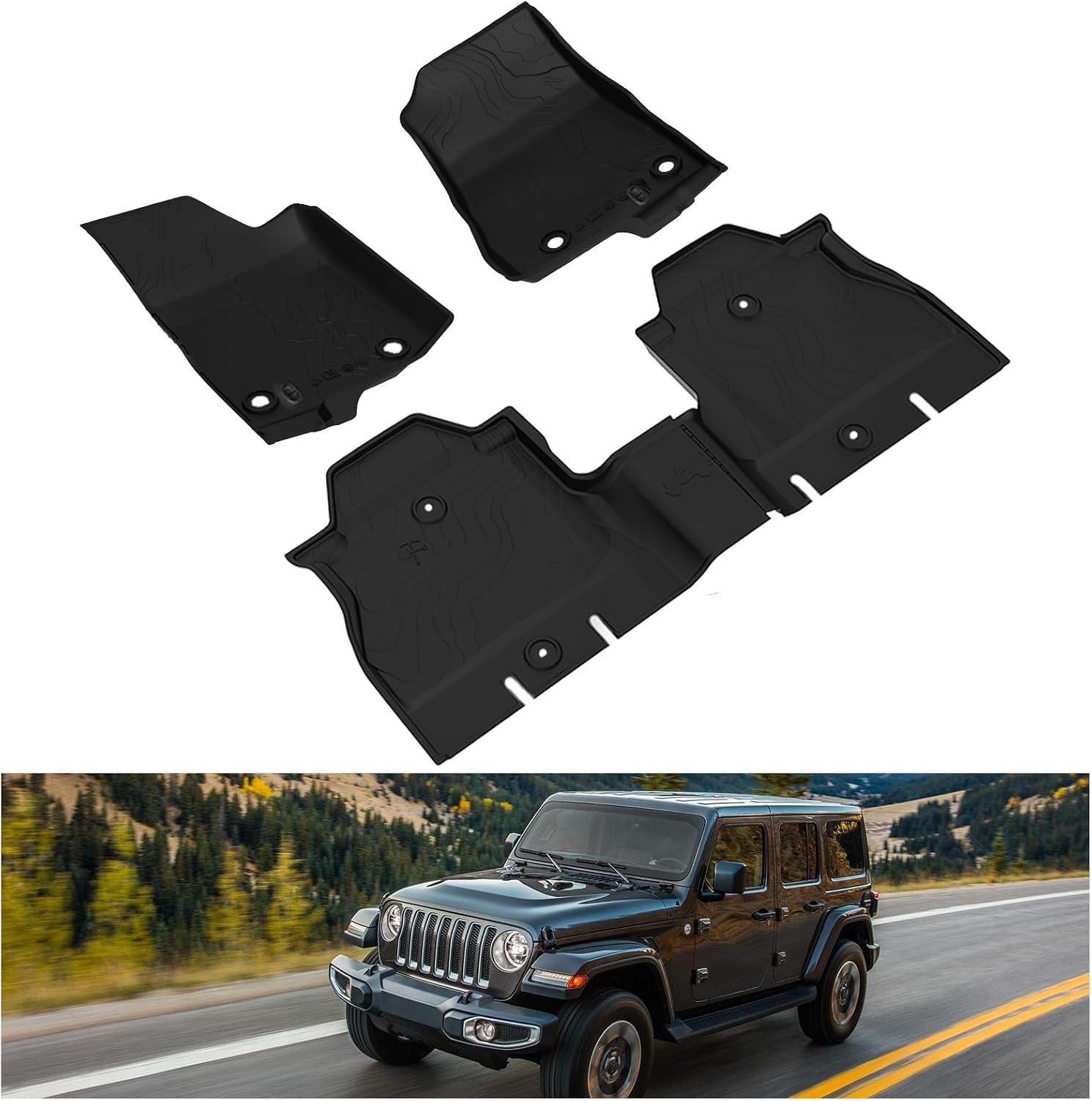 Kiwi Master Jeep JL All Weather Mats