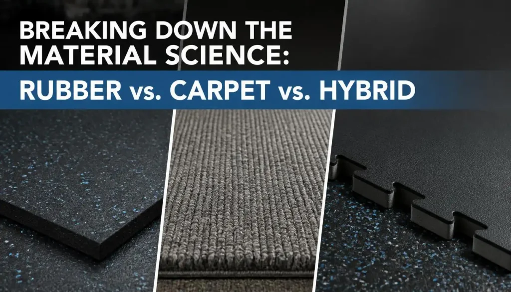 Breaking Down the Material Science Rubber vs. Carpet vs. Hybrid