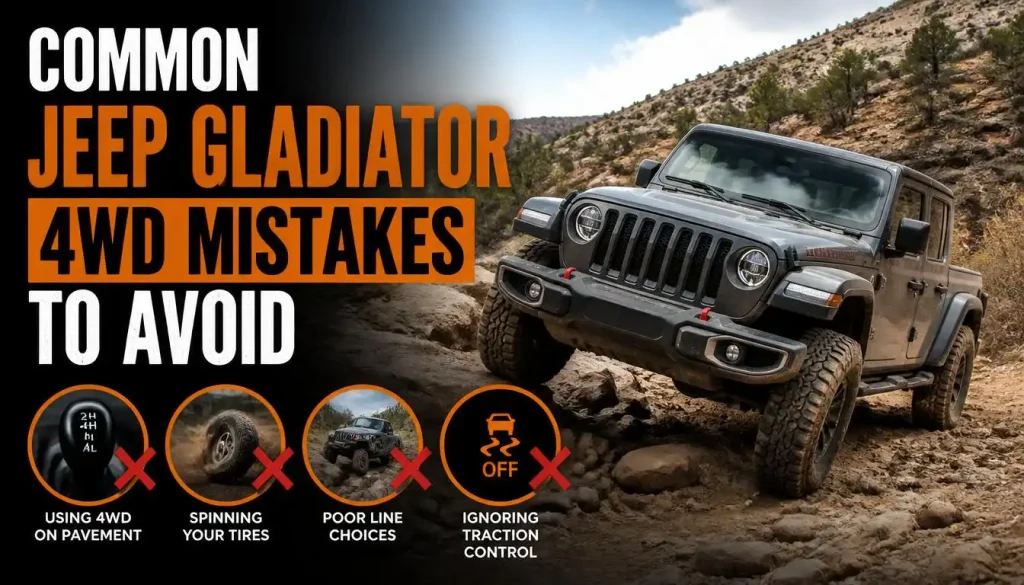Common Jeep Gladiator 4WD Mistakes to Avoid
