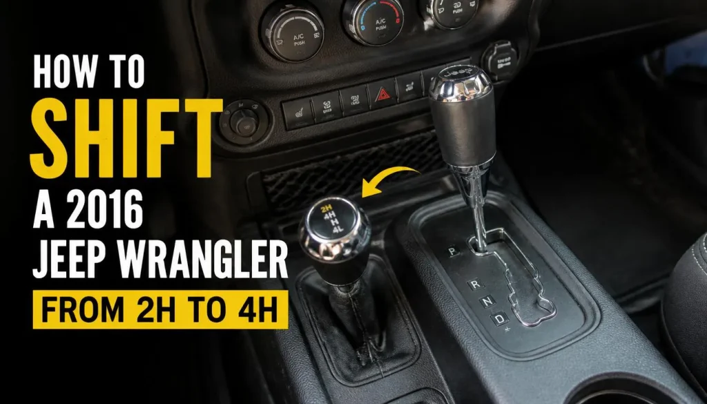 How To Shift a 2016 Jeep Wrangler From 2H to 4H