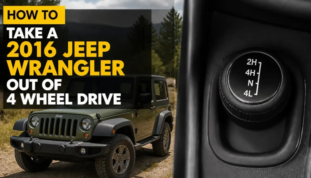 How To Take a 2016 Jeep Wrangler Out of 4 Wheel Drive