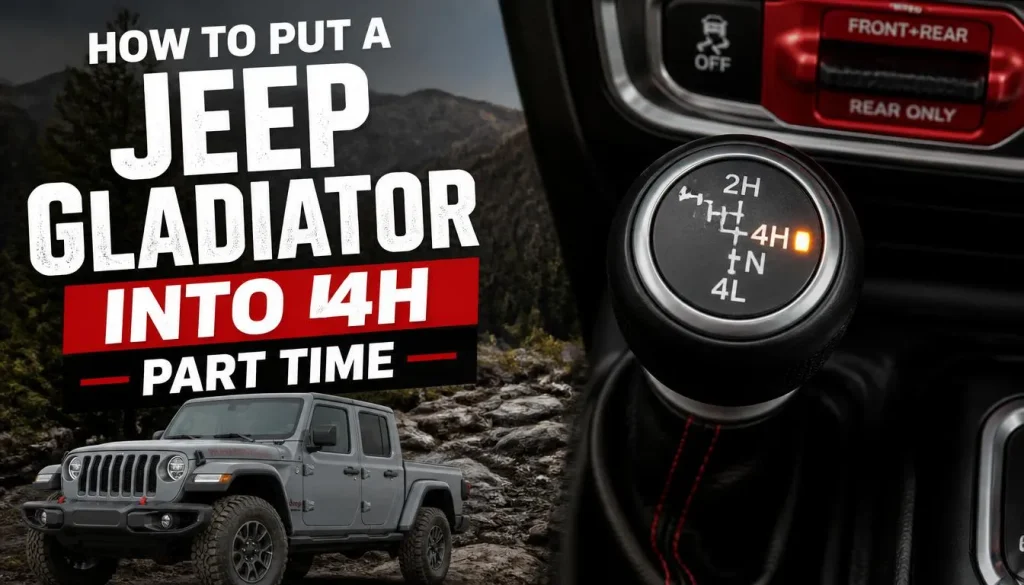 How to Put a Jeep Gladiator Into 4H Part Time