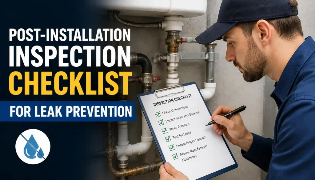 Post-Installation Inspection Checklist for Leak Prevention