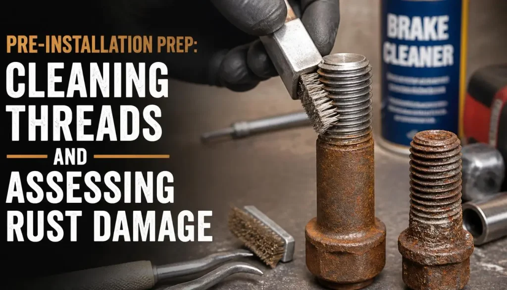 Pre-Installation Prep Cleaning Threads and Assessing Rust Damage