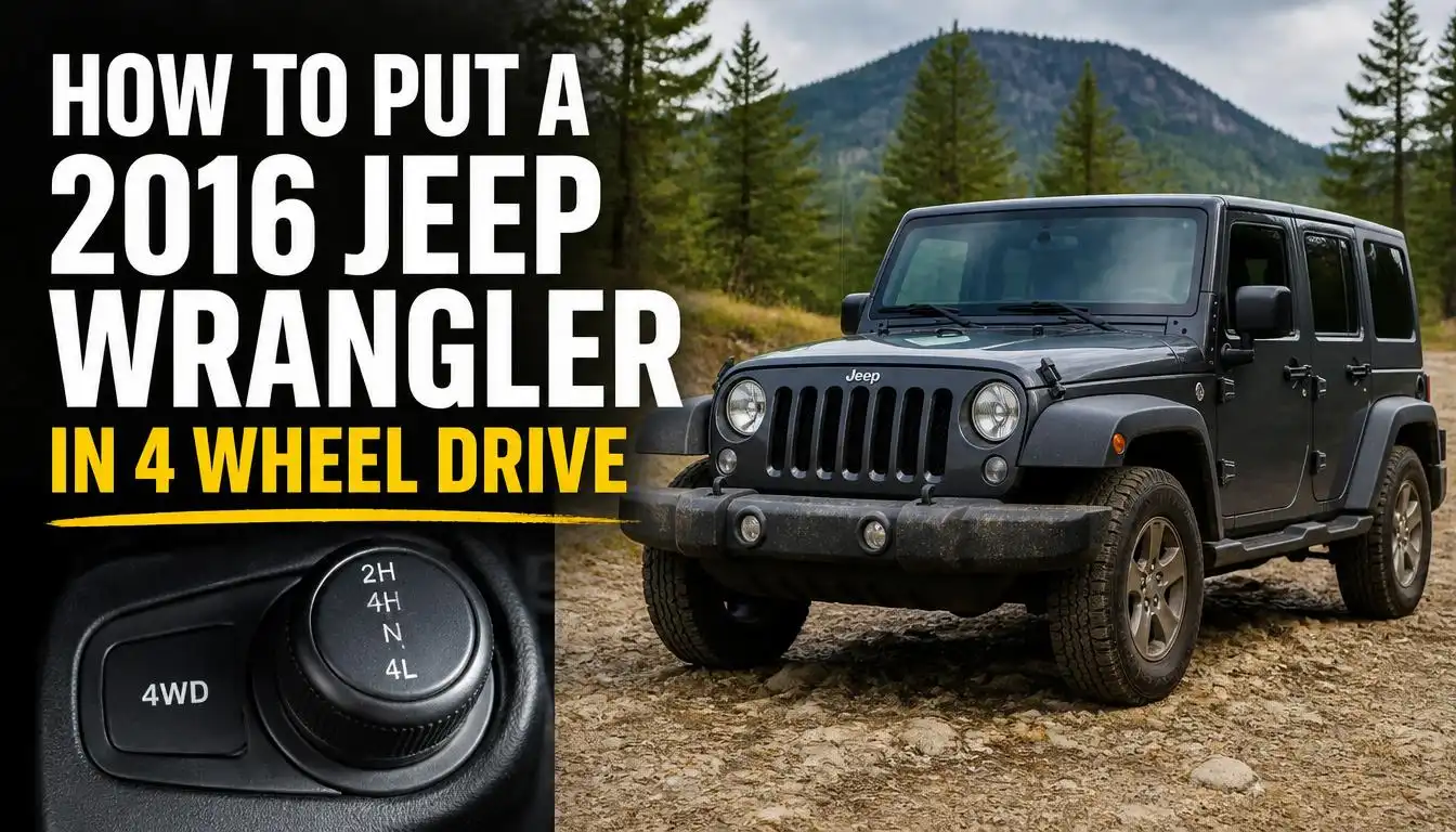 Put a 2016 Jeep Wrangler in 4 Wheel Drive