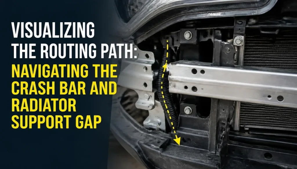 Visualizing the Routing Path Navigating the Crash Bar and Radiator Support Gap