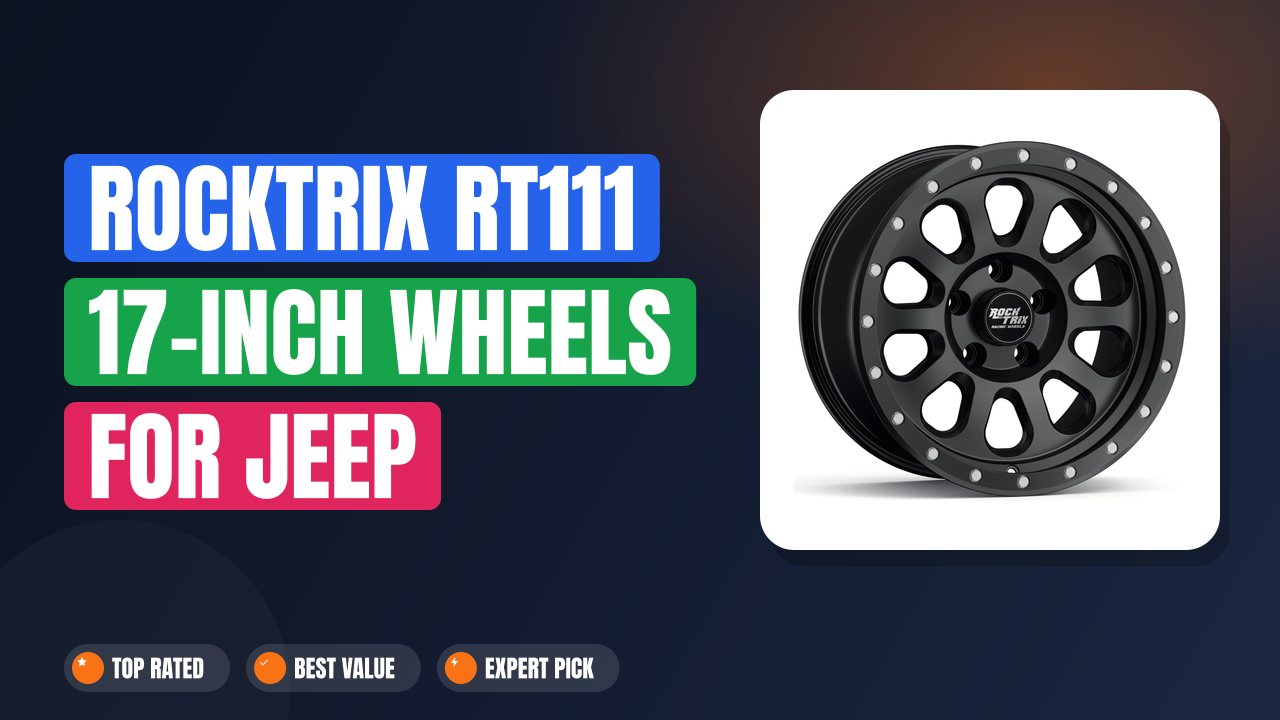 RockTrix RT111 17-Inch Wheels for Jeep Wrangler: The